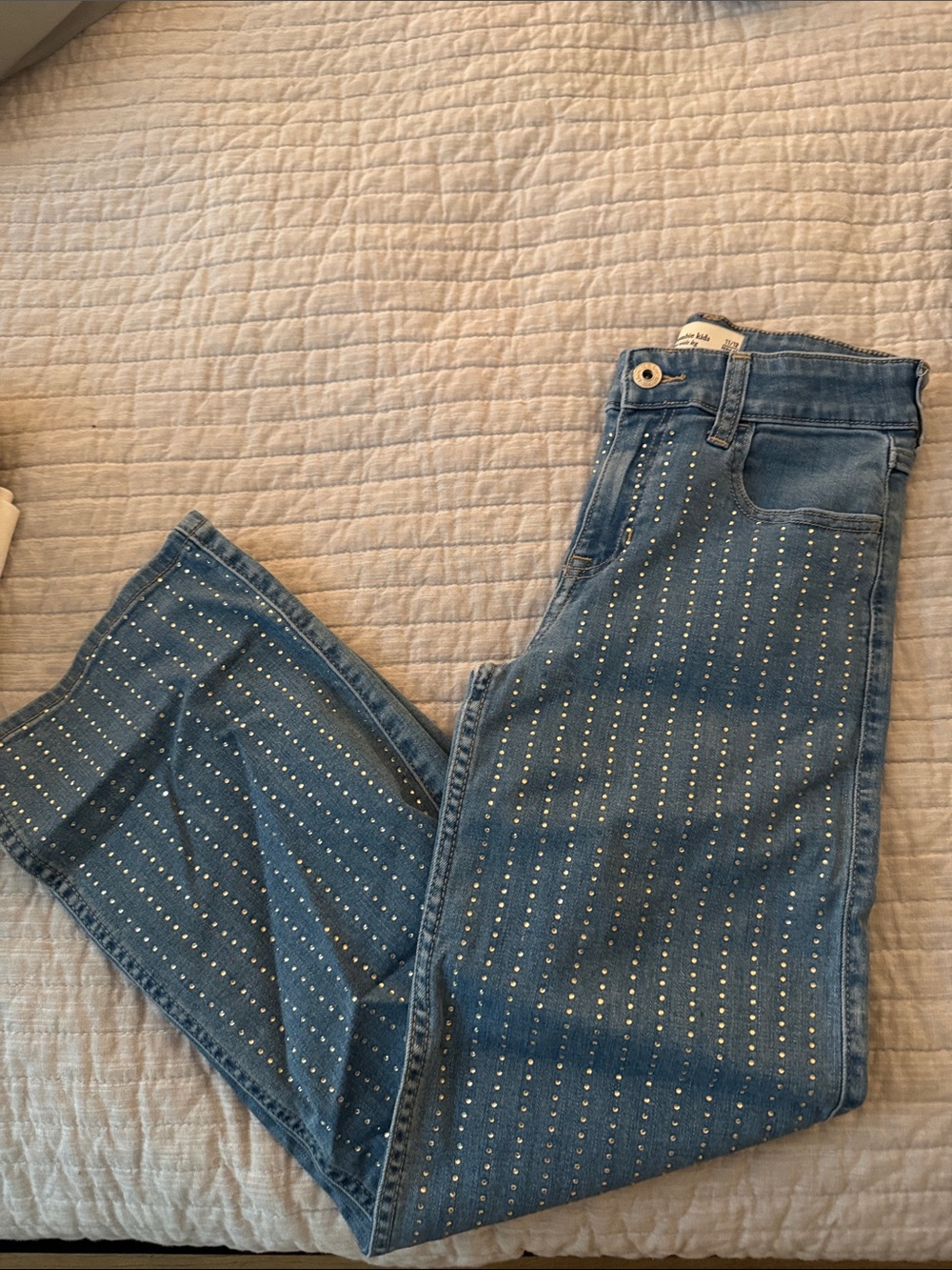 abercrombie kids Blue Jeans with Crystal Studs